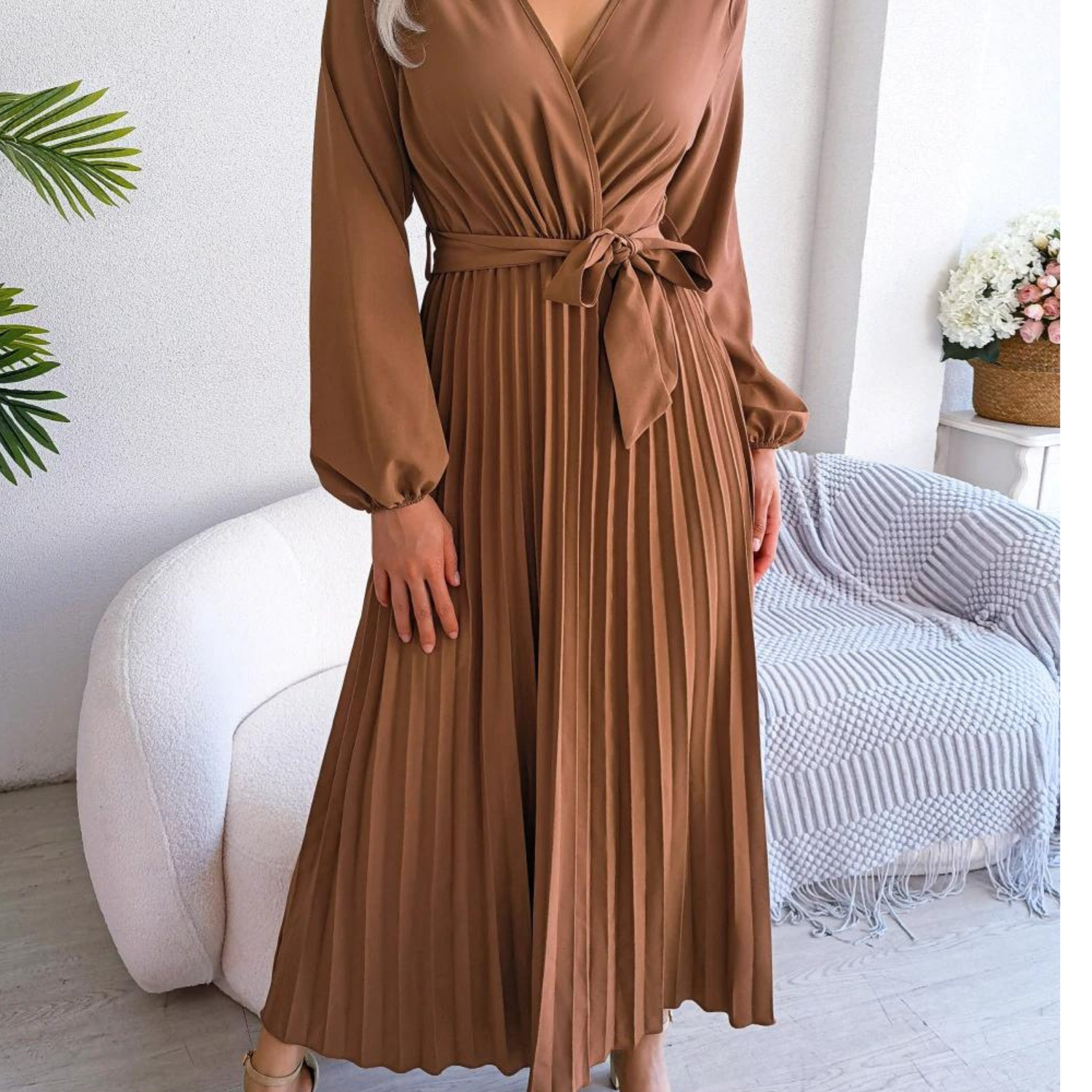 Elegant-Chiffon-Pleated-Long-Dress-Woman-Casual-Black-Wrap-Bandage-Dress-Spring-Fashion-V-Neck-A.